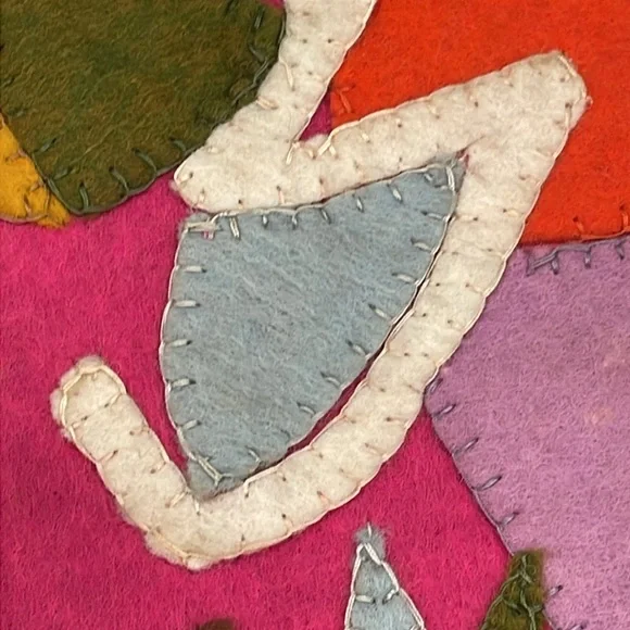 Vintage felt wall hanging - Picture 6 of 8